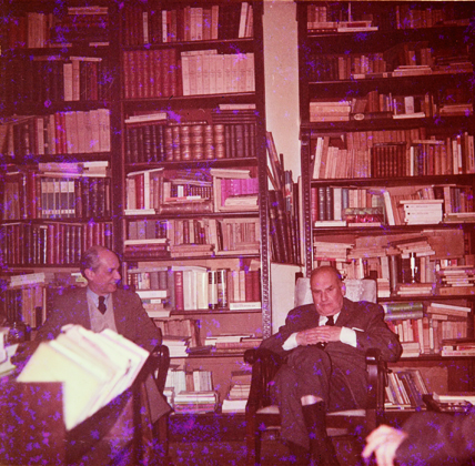 Antonio Candido com Jean Maugué na casa de Cruz Costa, 22 de julho de 1968