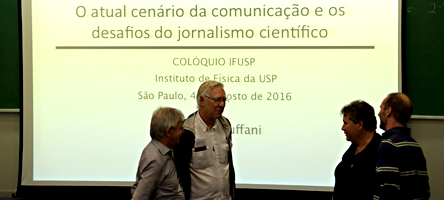 Palestra de Maurício Tuffani " O atual cenário da comunicação e os desafios do jornalismo científico” - Foto: Cecília Bastos/Usp Imagens