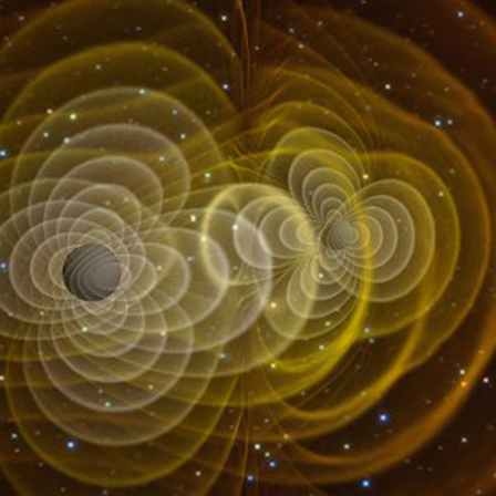 Corpos de grande massa, como estrelas de nêutrons, pulsares e buracos negros, geram um emaranhado de ondas gravitacionais - Imagem: Henze/NASA