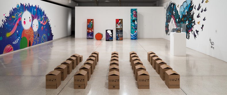 Instalação de César Fujimoto na exposição “Olhar InComun: Japão Revisitado”