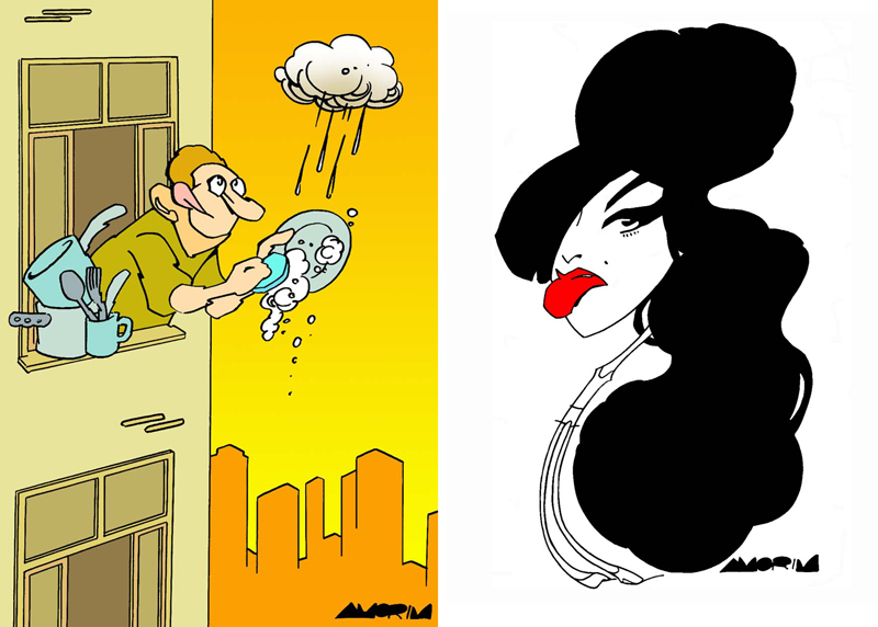 Cotidiano e caricatura de Amy Winehouse - Charges: Carlos Alberto da Costa Amorim