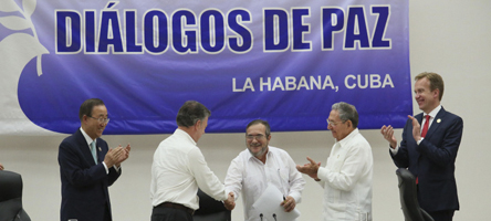 Acordo de cessar-fogo entre Colômbia e as Farc - Foto: Yenny Muñoa/ CubaMINREX via Fotos Públicas
