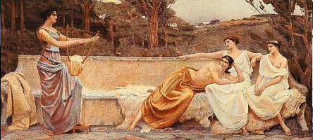 Sappho representada em pintura de 1891 - Foto: Wikimedia Commons