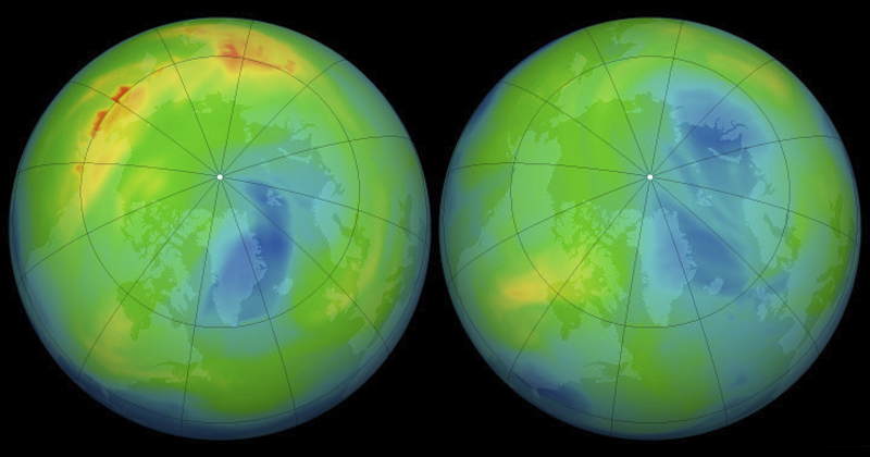 Evolução da Camada de Ozônio - Foto: NASA