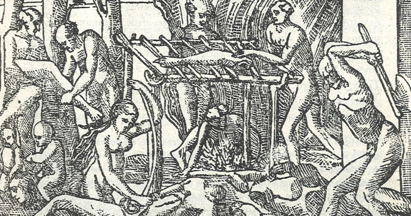 Ação canibal, em Thevet 1557 - Foto: Reprodução