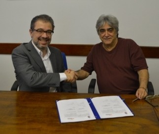 Professor Piqueira e o gerente geral da AWS no Brasil, José Nilo Cruz Martins