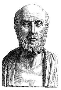 Hipócrates: Grego Hipócrates, considerado pai da medicina, criador da Teoria dos humores - Imagem: Wikimedia Commons