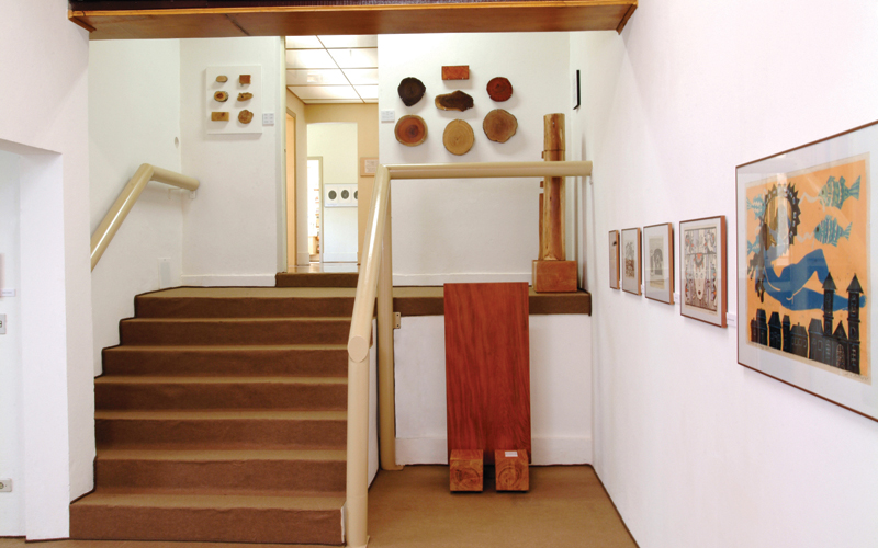 Sala apresenta os diversos tipos de madeira – Foto: Divulgação Museu Casa da Xilogravura 