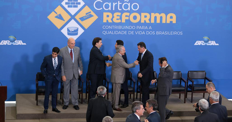 Presidente Michel Temer durante cerimônia de lançamento do Cartão Reforma em 09/11/2016 - Foto: Marcos Correa/PR