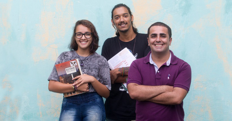 Helena, Lucas e Vinícius estão envolvidos com o Projeto Salvaguarda - Foto: Matheus Urenha via A Cidade/RP