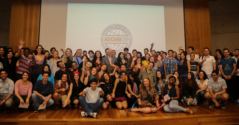 Participantes do evento de integração dos alunos internacionais - Foto: Cecília Bastos/USP Imagens