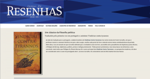 “Jornal de Resenhas” volta com versão on-line