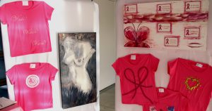 Exposição em Bauru traz camisetas sobre o Outubro Rosa 2017