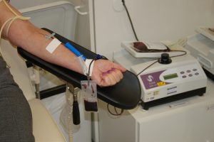 Processo de doação de sangue no “Pílula Farmacêutica”