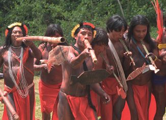 Índios da etnia Waiapi -  Foto: Heitor Reali/IPHAN/iphan.gov.br