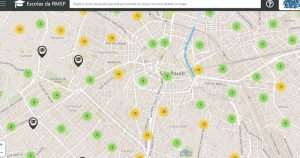 Plataforma reúne dados geolocalizados de escolas de São Paulo
