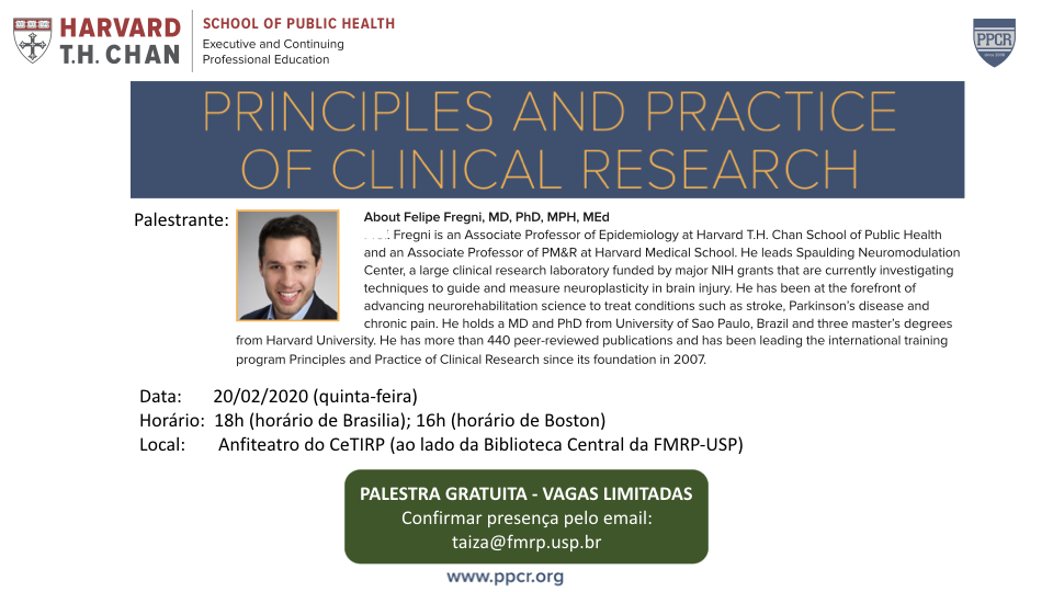 Palestra aborda práticas e princípios da pesquisa clínica