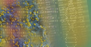 Pesquisadores brasileiros conseguem sequenciar o genoma do Coronavírus - Arte sobre foto NIH e 123RF