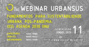 Evento on-line discute sustentabilidade urbana no pós-pandemia