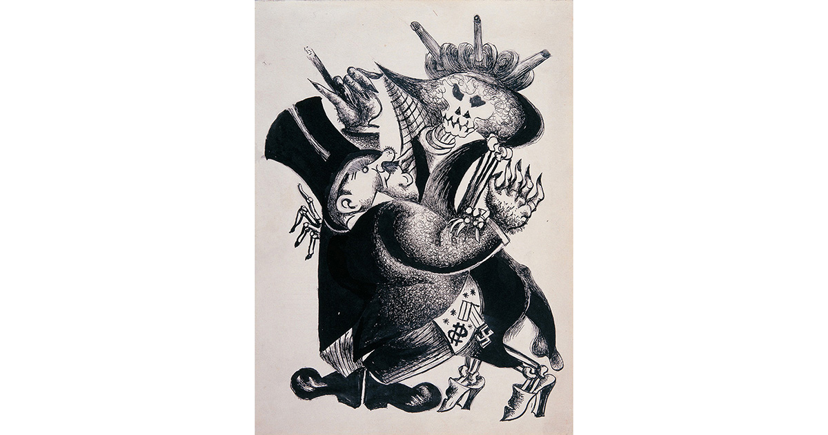 Di Cavalcanti -
Dança do Capital com a Morte
(Charge), 1950
nanquim sobre papel
