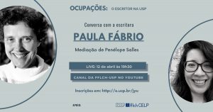 “Projeto Ocupações” promove bate-papo com a escritora Paula Fábrio