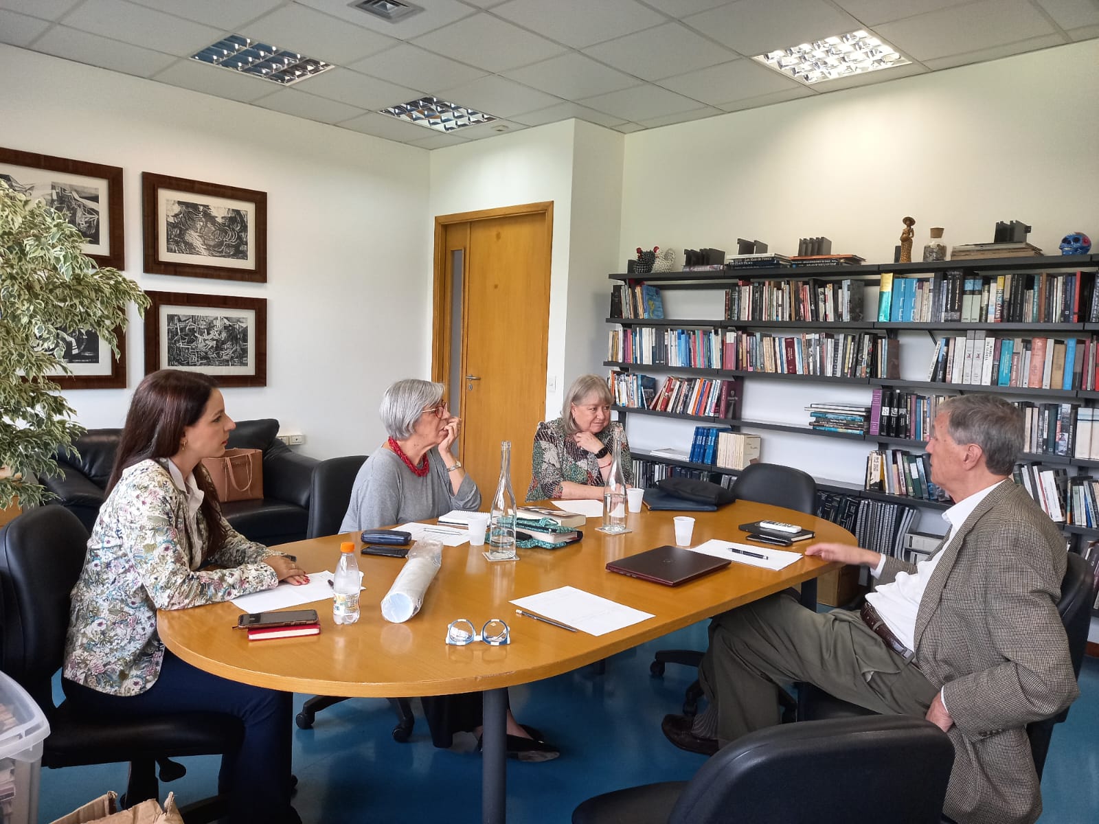 Reunião com a coordenação da Cátedra José Bonifácio (CJB) para organização do livro que será publicado pela Edusp. - Foto: Divulgação/IRI