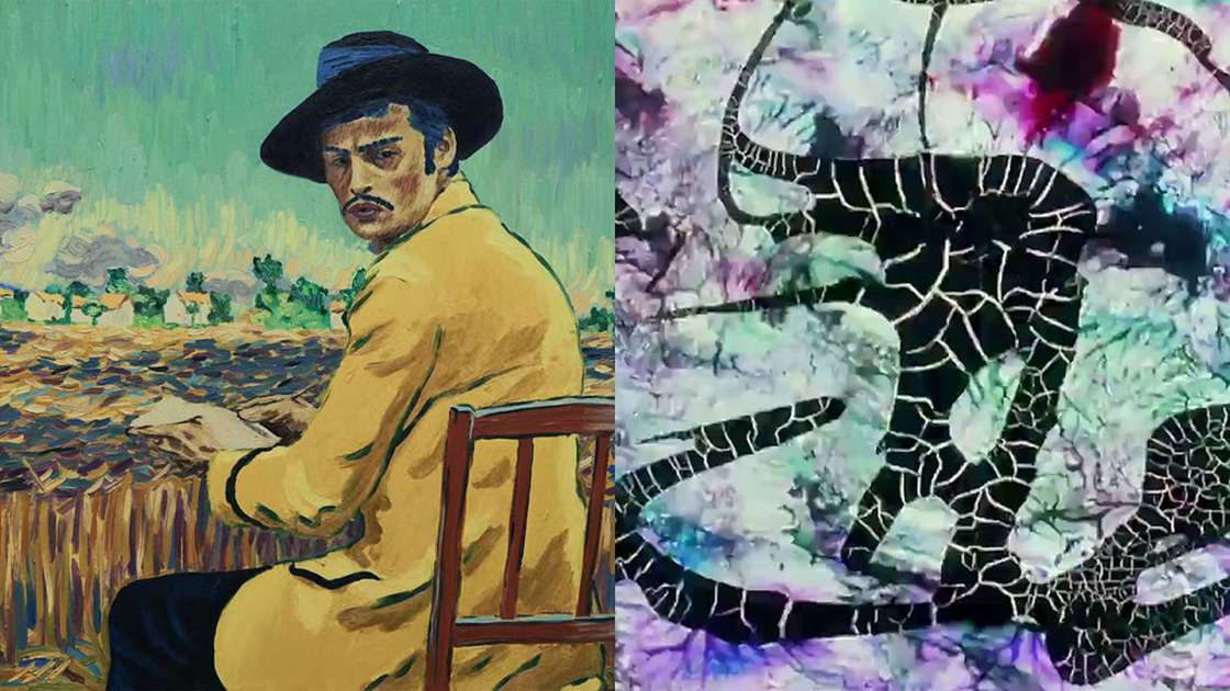 Cenas dos filmes Com Amor, Van Gogh (2017) e The Dante Quartet (1987) - Foto: Reprodução/Cinusp