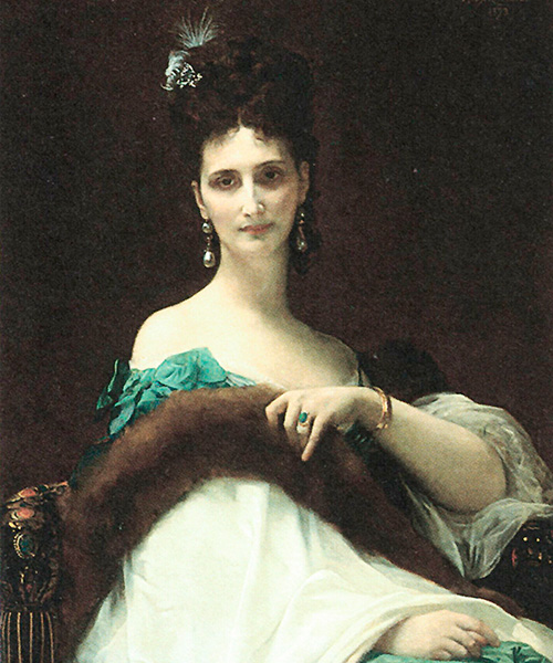 Retrato da Condessa de Keller, Retrato da Condessa de Keller (1873), de Alexandre Cabanelde - Foto: Reprodução/extraída do livro "Más Notícias, de Rodolfo Amoedo"