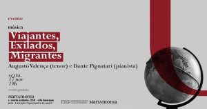 Tenor Augusto Valença e o pianista Dante Pignatari fazem concerto