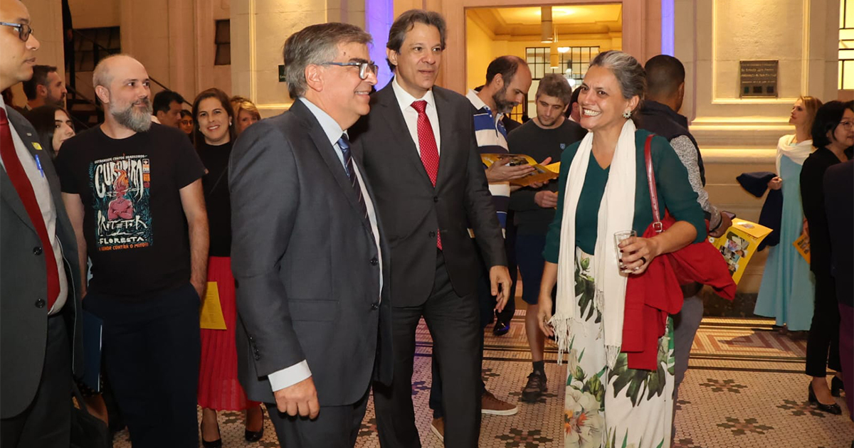 A cerimônia contou com a presença do ministro Fernando Haddad - Foto: Cecília Bastos / USP Imagens