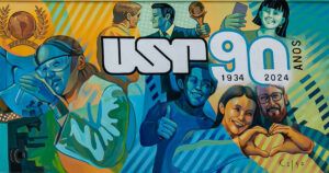 Mural no campus de Bauru comemora 90 anos da USP