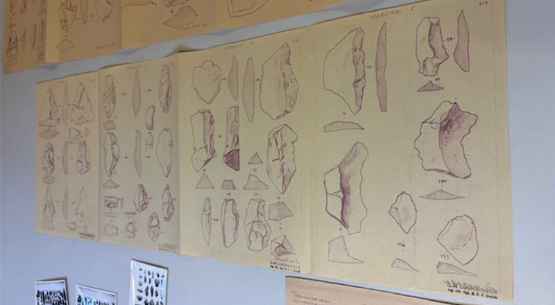 Desenhos de peças identificadas elaborados pelo engenheiro responsável pela descoberta do sítio arqueológico - Foto: Acervo pessoal / Paulo Zanettini