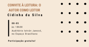 Cartaz do Convite à leitura com Cidinha da Silva