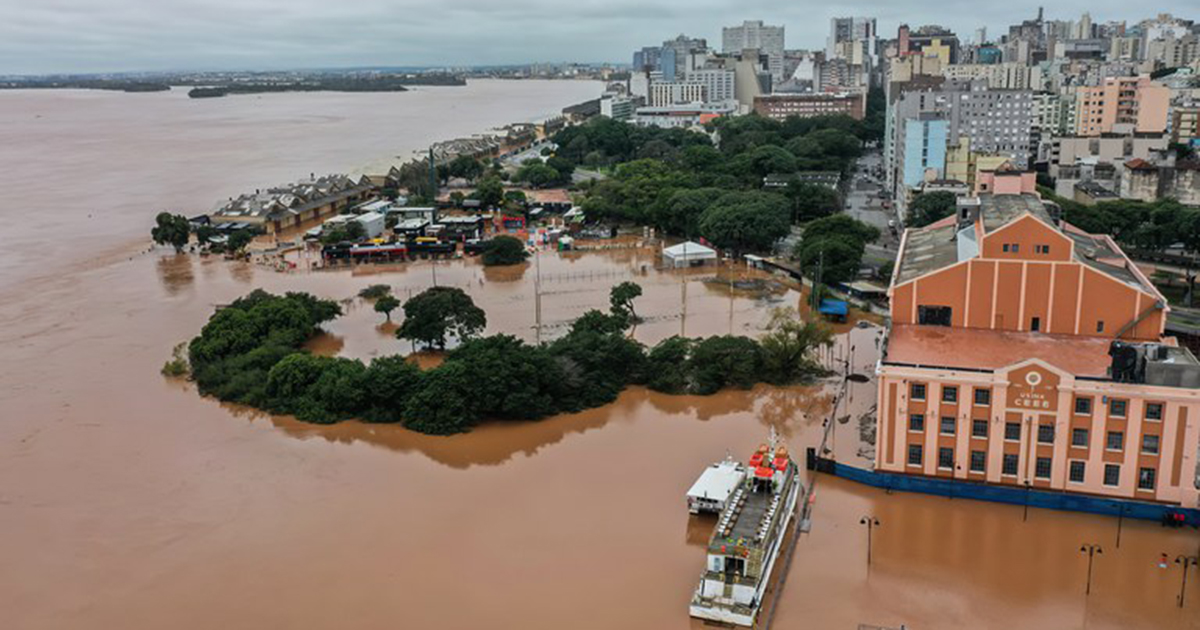 Cheia do rio Guaiba muda cenário da capital Porto Alegre - Foto: Gilvan Rocha/Agência Brasil