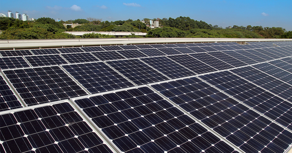 Painéis Solar Fotovoltaico, instalados na Biblioteca Brasiliana Guita e José Mindlin