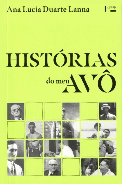 Capa de livro com várias pequenas fotos que mostram um homem.