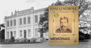 Foto antiga das instalações do prédio central do campus da USP em Piracicaba