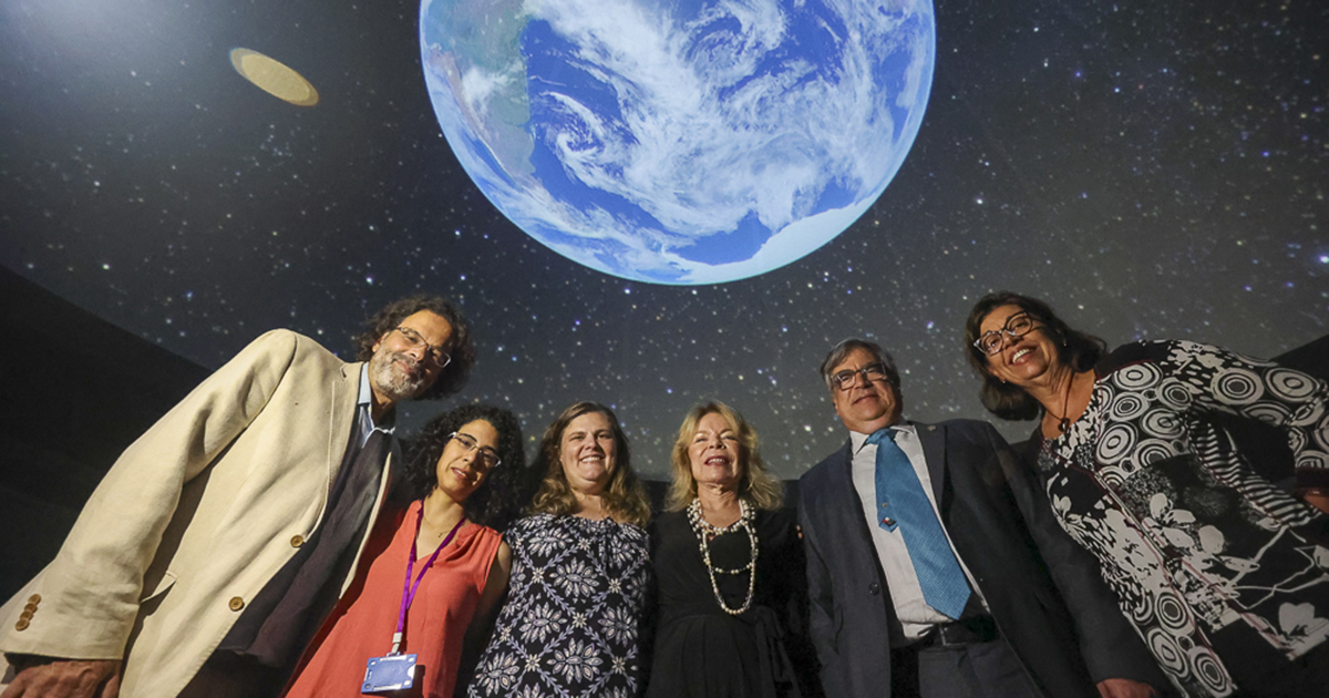 Cerimônia de inauguração do novo planetário do parque de Ciência e Tecnologia - CIENTEC - da Universidade de São Paulo . foto: 
Cecília Bastos/USP Imagens