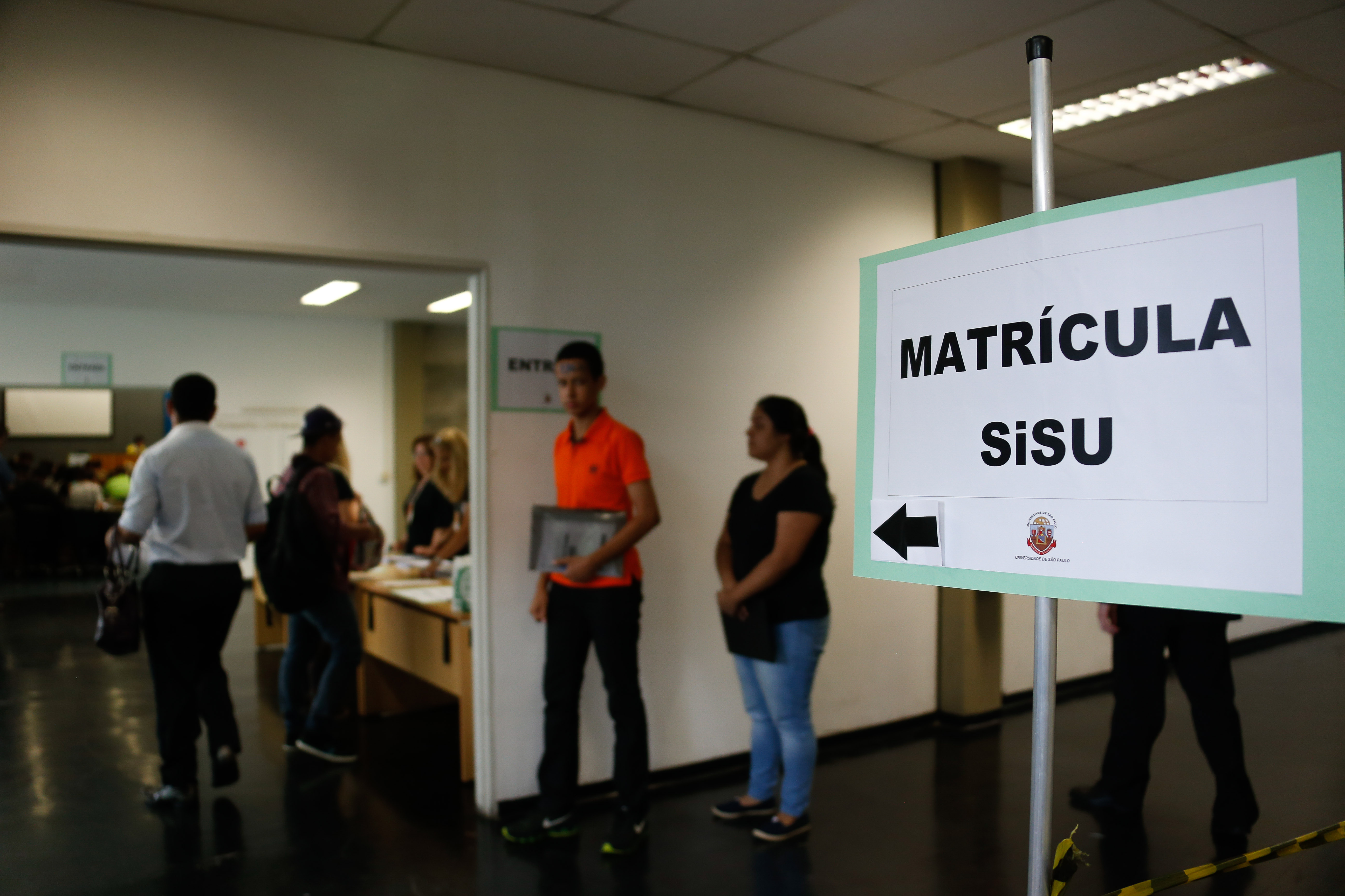 Inscrição de matrículas de todos os cursos USP participantes do SiSU. foto Cecília Bastos - Reg. 017-16