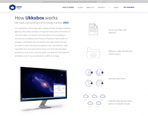 Site da UkkoBox: segurança e privacidade para arquivos na internet - Foto: Reprodução